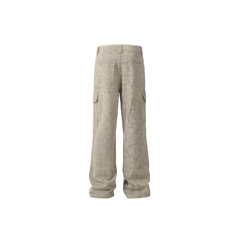 Loose Fashion Denim Cargo Pants-1