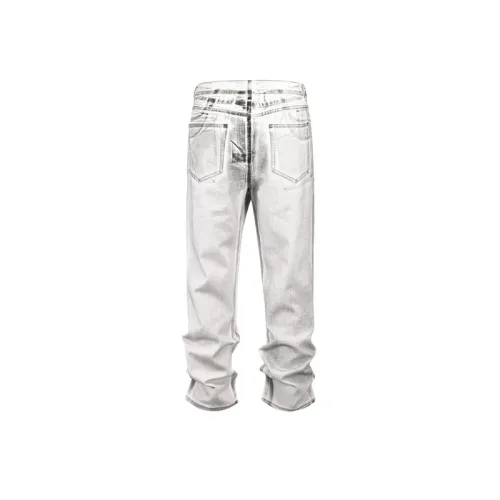 Loose Straight Waxed Loose Pants