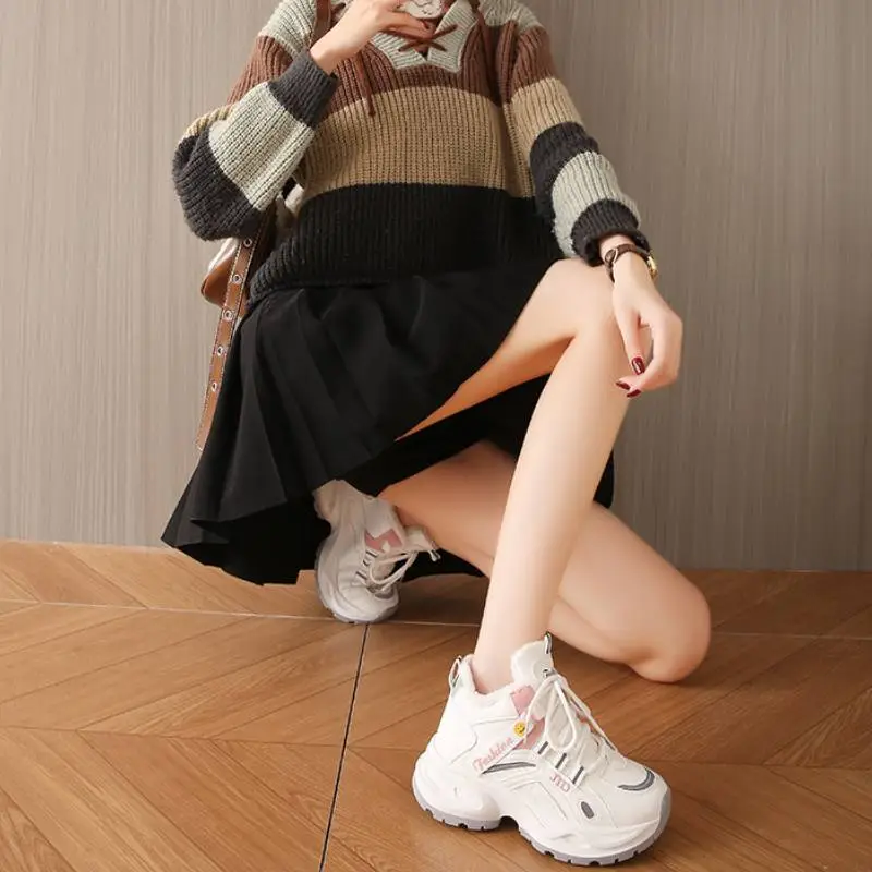 Casual Plain Chunky Sneakers-7
