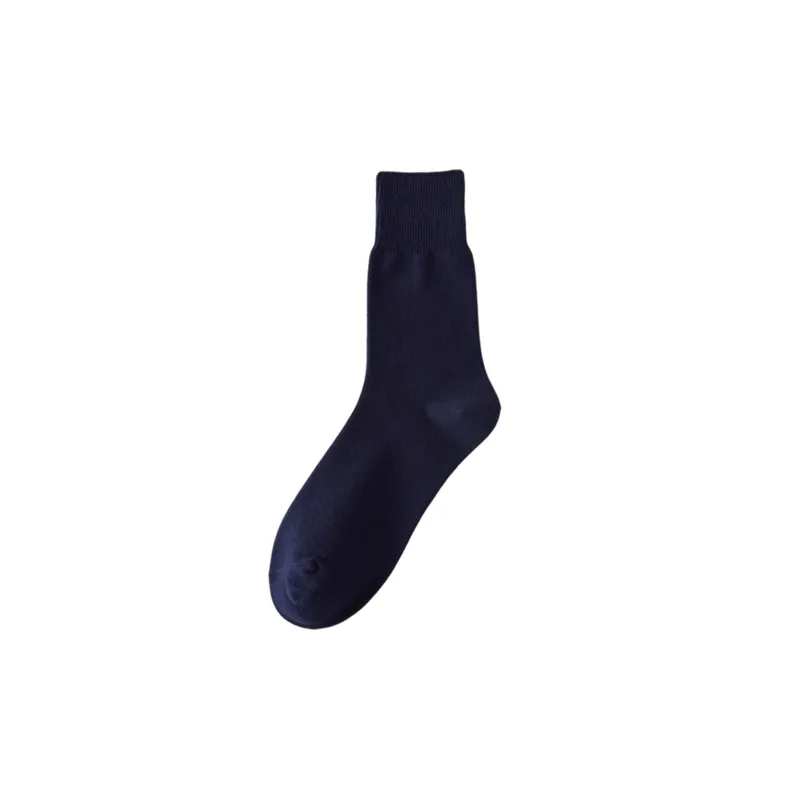Simple Loose Cotton Mid Calf Sock-3
