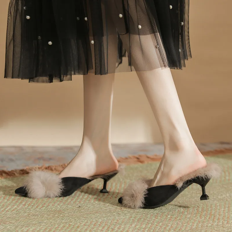 Basics Raw Hem High Heels-1