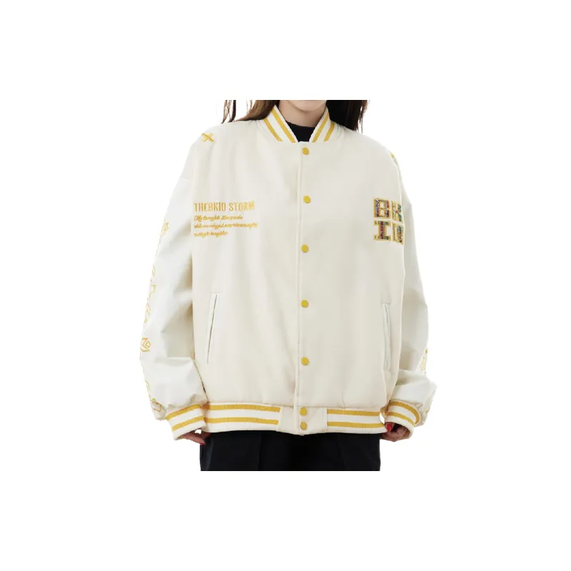 Embroidery Letter Cotton Jacket-1