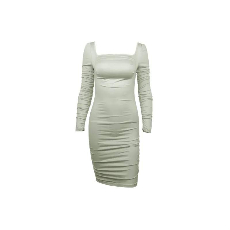 Fashionable Simple Polyester Dress Women-7