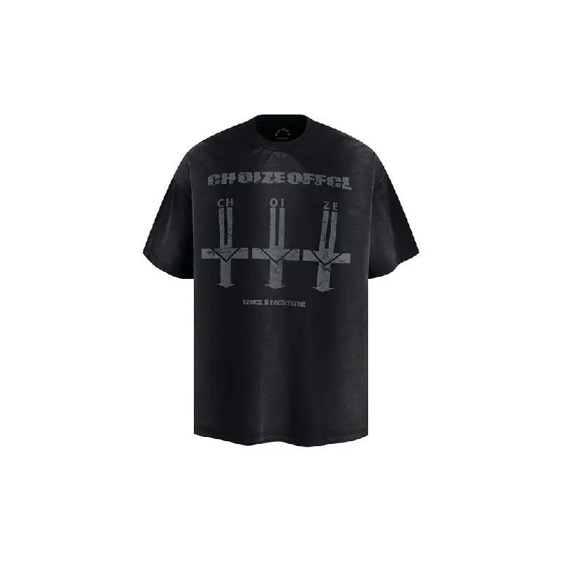 Fashionable Loose Cotton Blended Fabric T Shirt-0