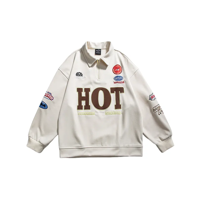 Retro Loose Embroidered Collar Sweater-2