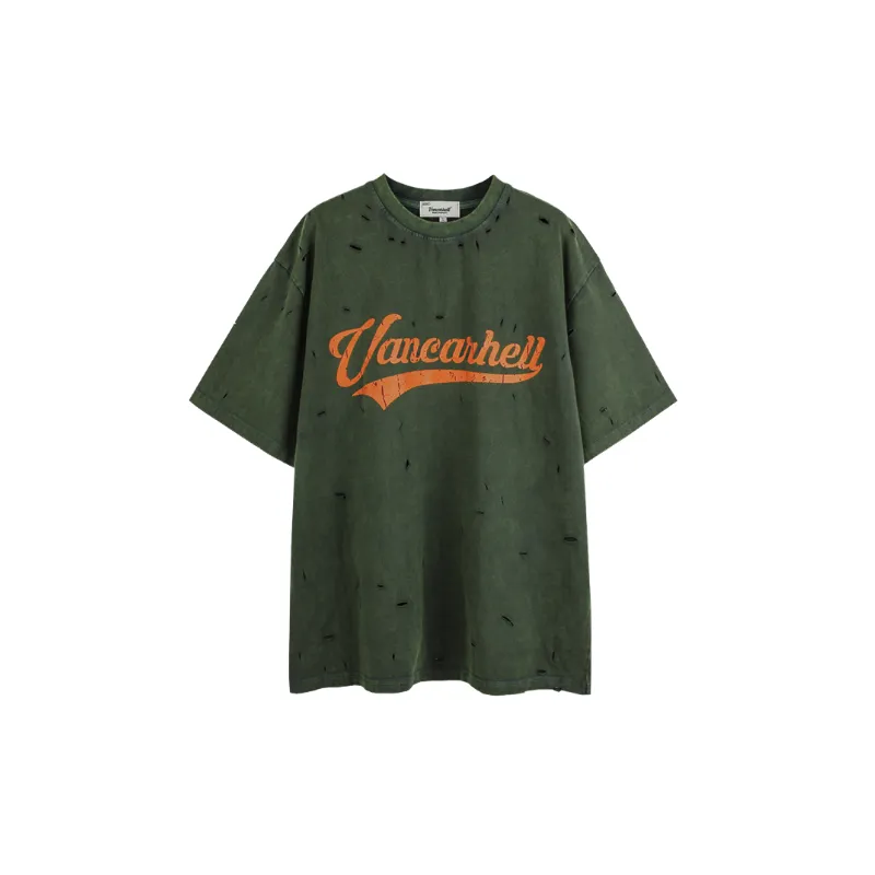 Washed Loose Combed Cotton T Shirt-2