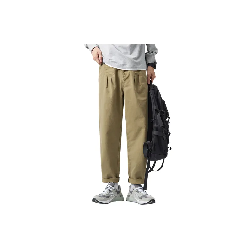 Basics Plain Cotton Cargo Pants-2