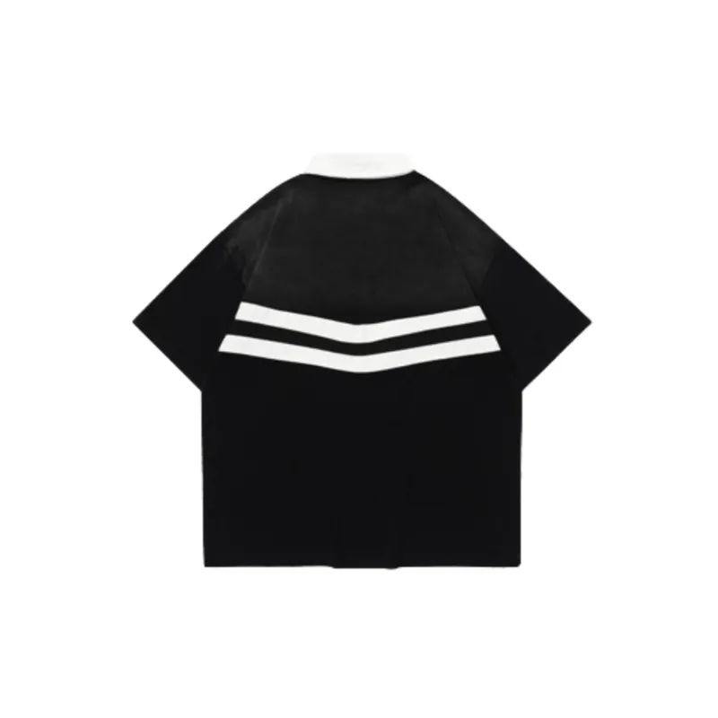 Casual Stripes Gradient Polo T Shirt-5