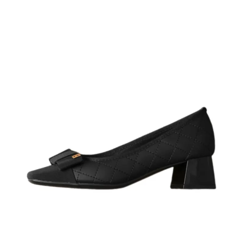 Retro Contrast Color High Heels