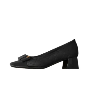 Retro Contrast Color High Heels