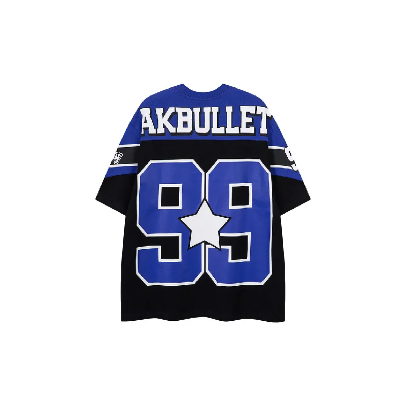 Casual Contrast Color Cotton T Shirt-7
