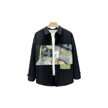 Trendy Printed Patchwork Flower Long sleeved Shirt