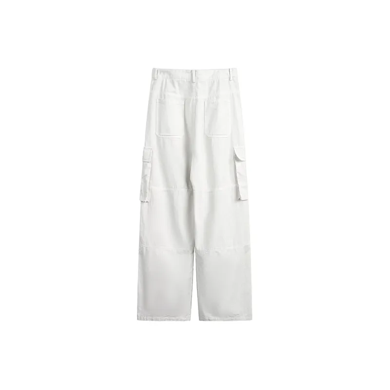 Retro Loose Cotton Cargo Pants-1