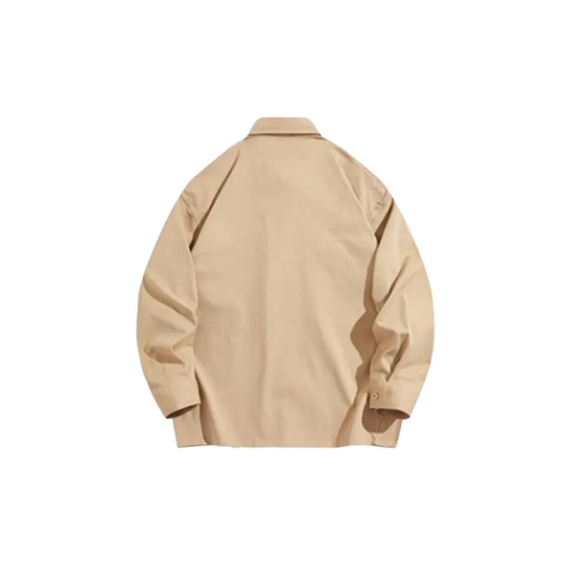 Fashionable Plain Silk Shirt-3