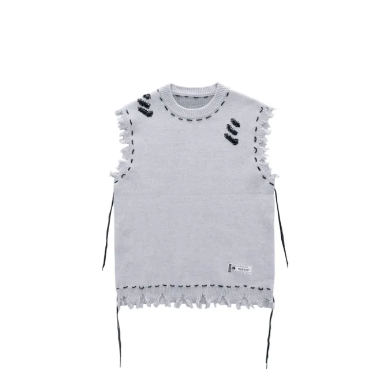 Hip Hop Trendy Loose Fur edged Vest swag OOTD