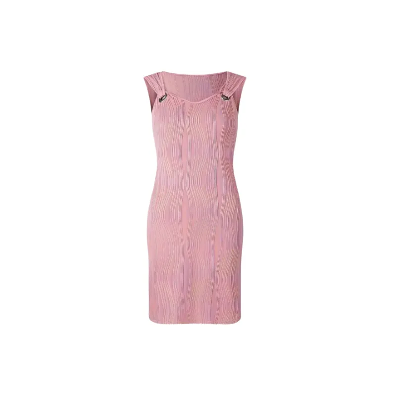 Simple Plain Polyester Dress Women-6