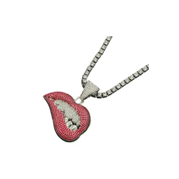 Diamond Teeth Pendant Necklace