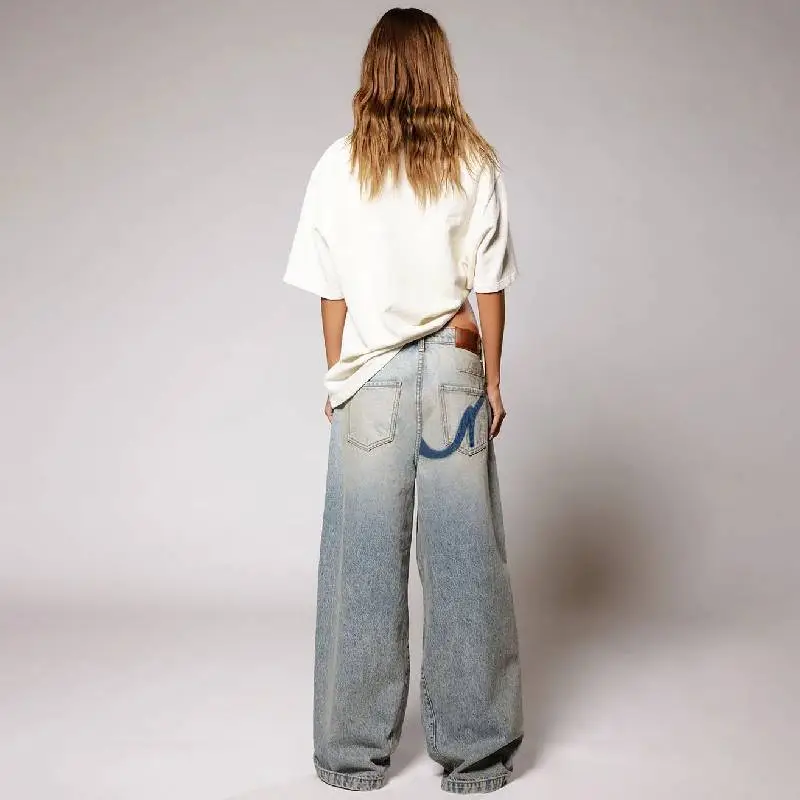 Retro Washed Jeans Women-5