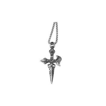 Stainless Steel Tantra Crescent Axe shaped Vajra Keychain Hanging Ornament