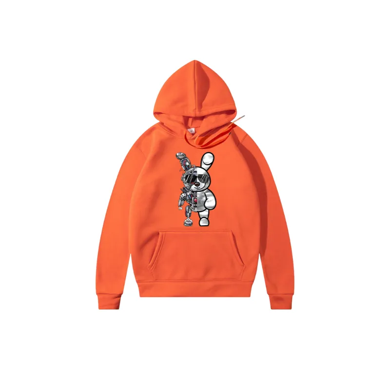 Mechanical Rabbit Printing Comfortable Hoodie-8