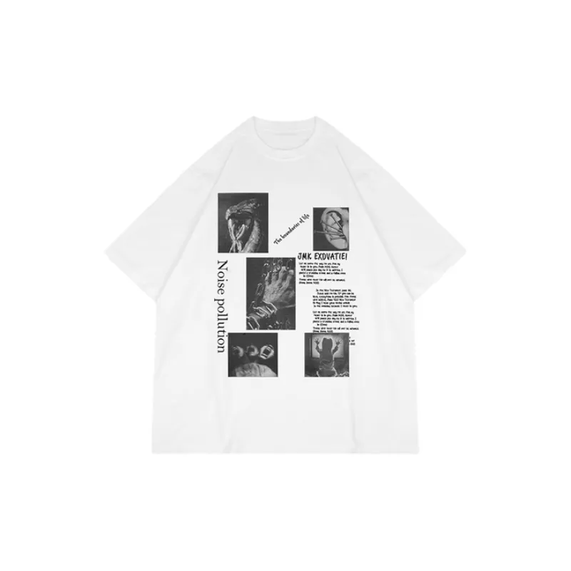 Retro Print Washed T Shirt-3