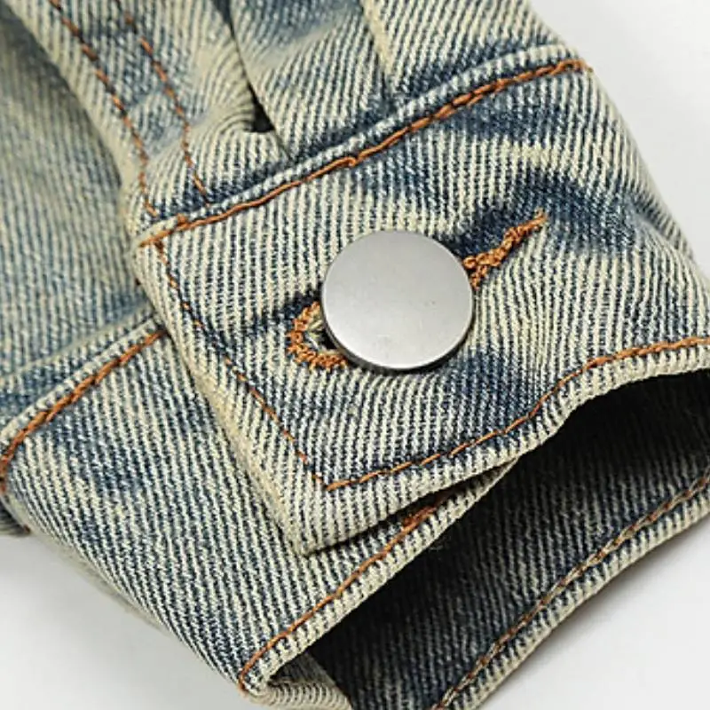 Street Washed Denim Jacket-9