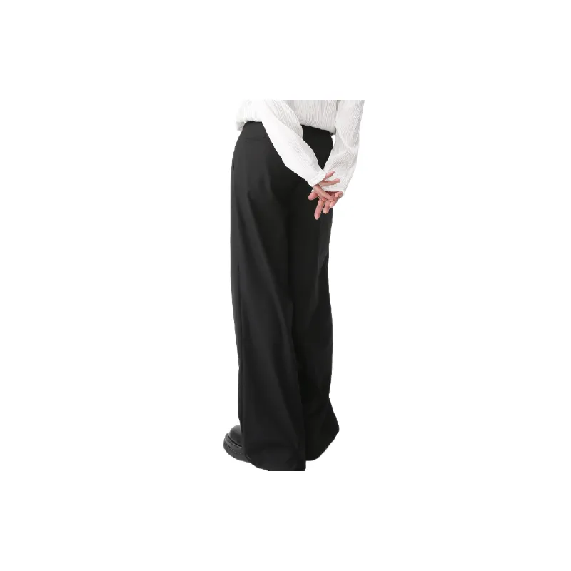 Casual Loose Polyester Suit Trousers-5