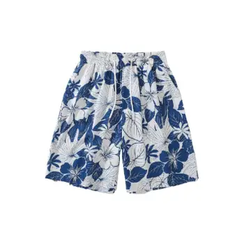 Retro Flowers Polyester Casual Shorts