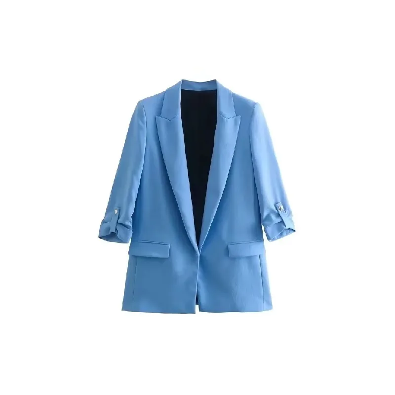 Retro Casual Polyester Business Suit Women-8