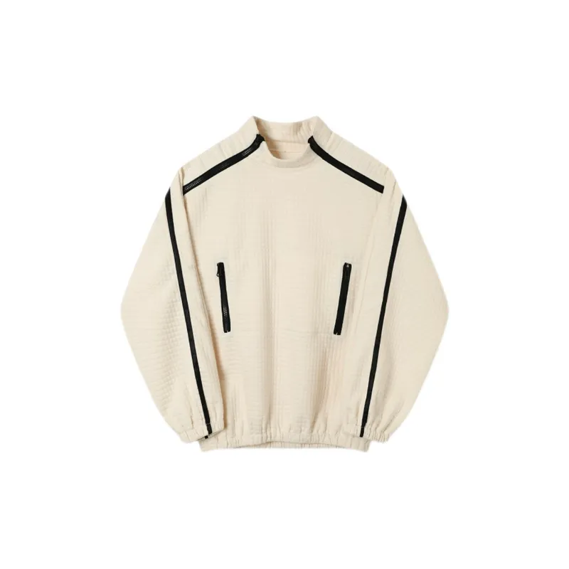 Double Zipper Simple Casual Sweatshirt-0