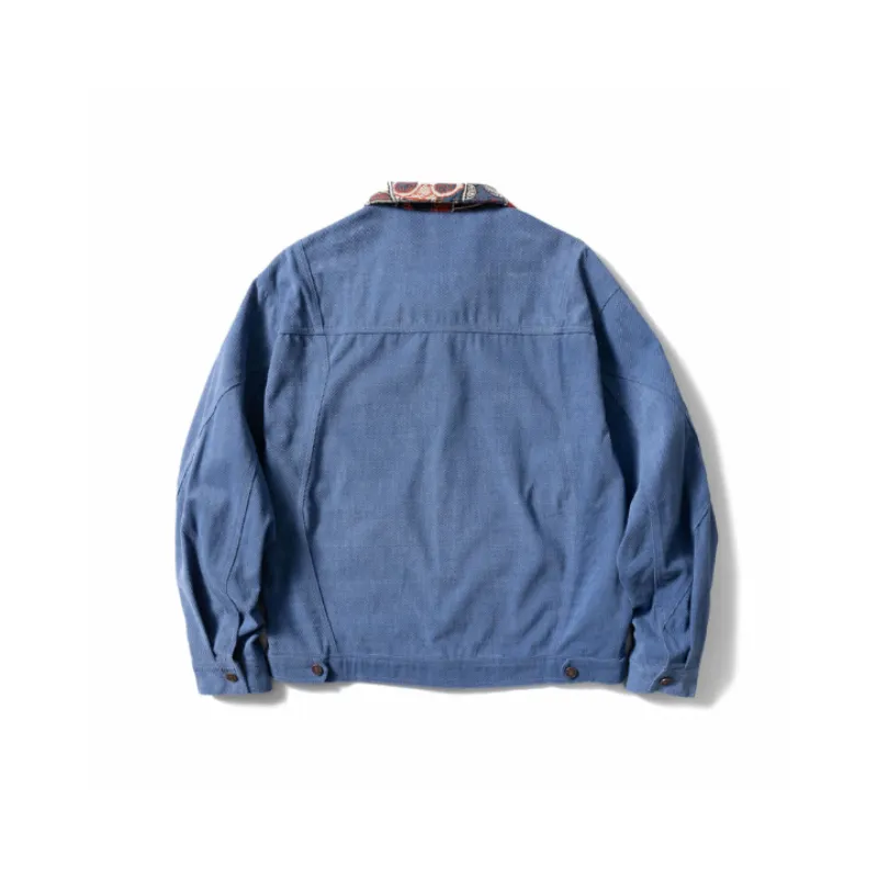Trendy Retro Lapel Stitching Workwear Jacket-1