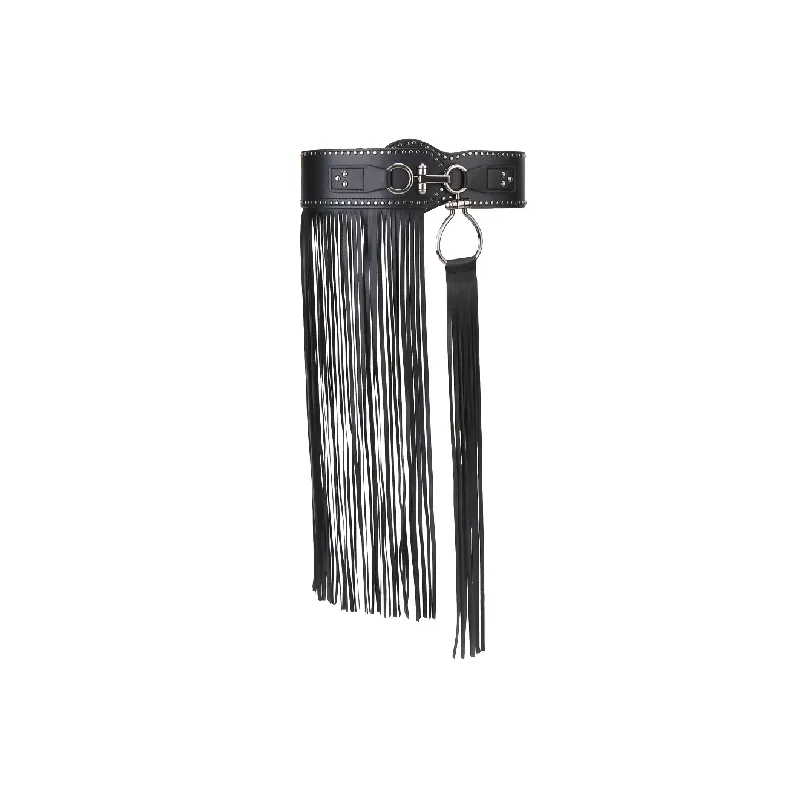 Simple Fringe Leather Belt Women-0