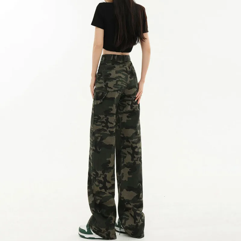 Fashionable Straight Leg Cargo Pants-2