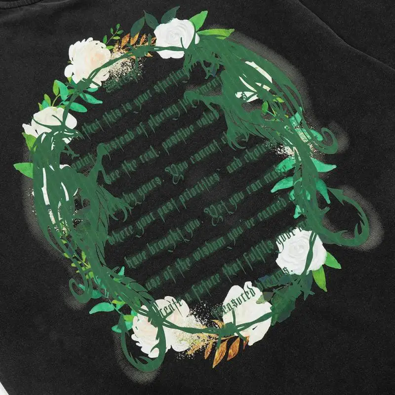 Casual Letter 100% Cotton T Shirt-4