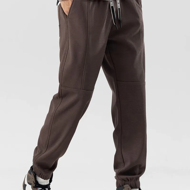 Simple Sporty Blended Synthetic Fabrics Casual Pants-8