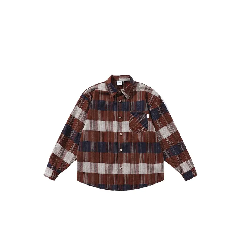 Color Line Plaid Shirt-2