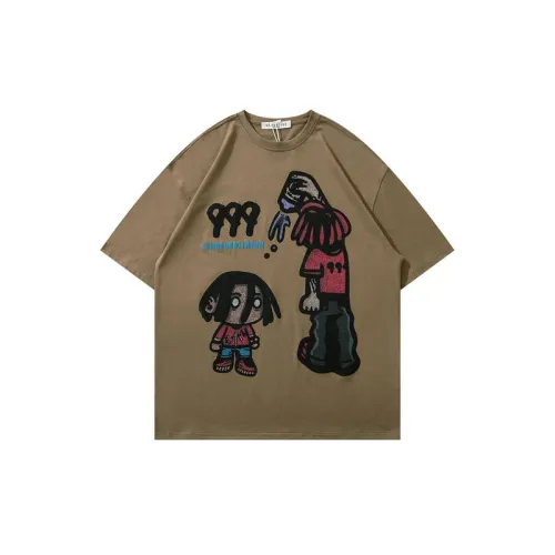 Retro Dark Style Cartoon Printed Short sleeved T shirt swag OOTD