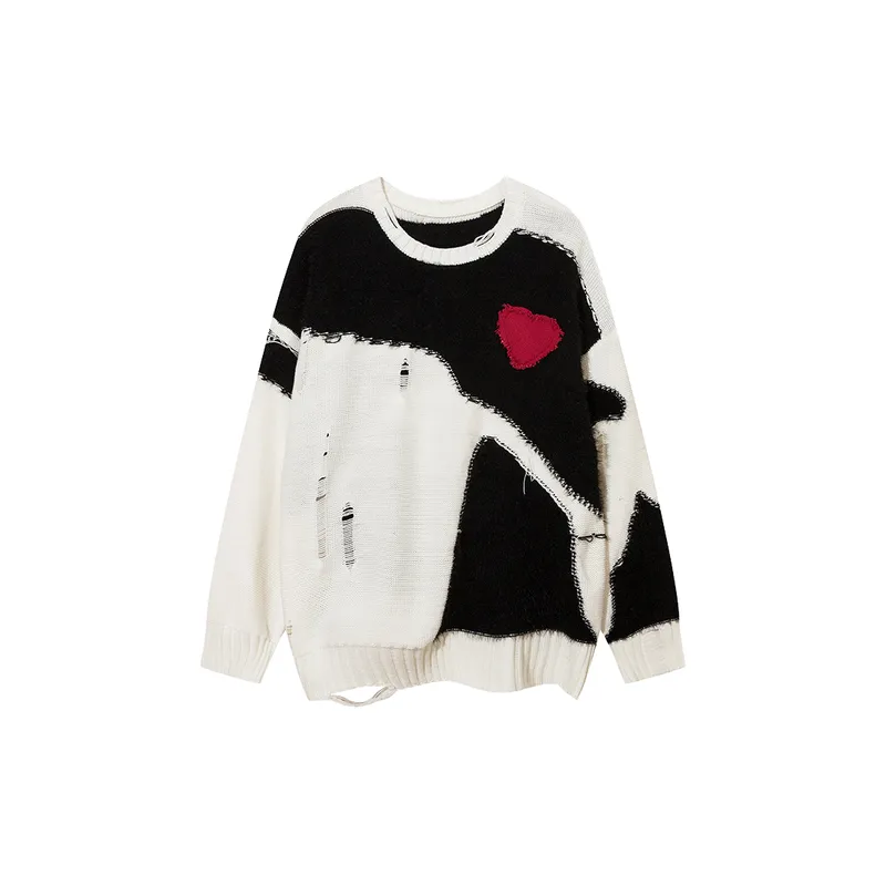 Destruction Stitching Crewneck Knitwear-0