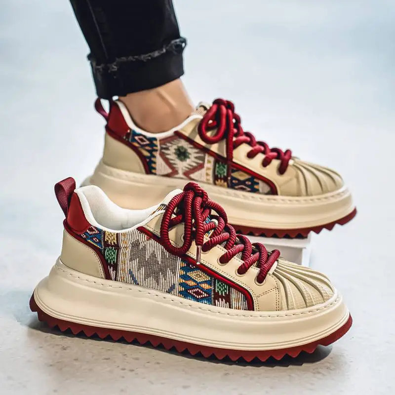 Sporty Contrast Color Lifestyle Shoes-4