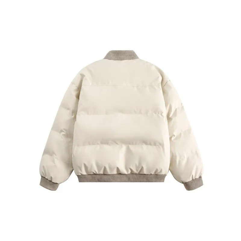 Cool Plain PU Quilted Jacket-1