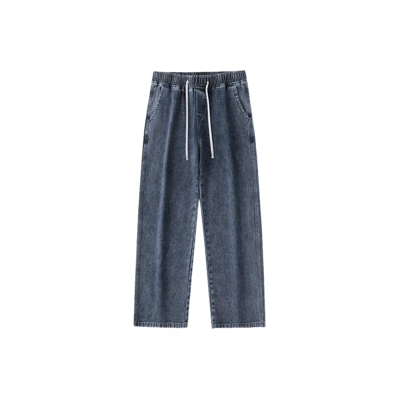 Casual Straight Leg Jeans-0