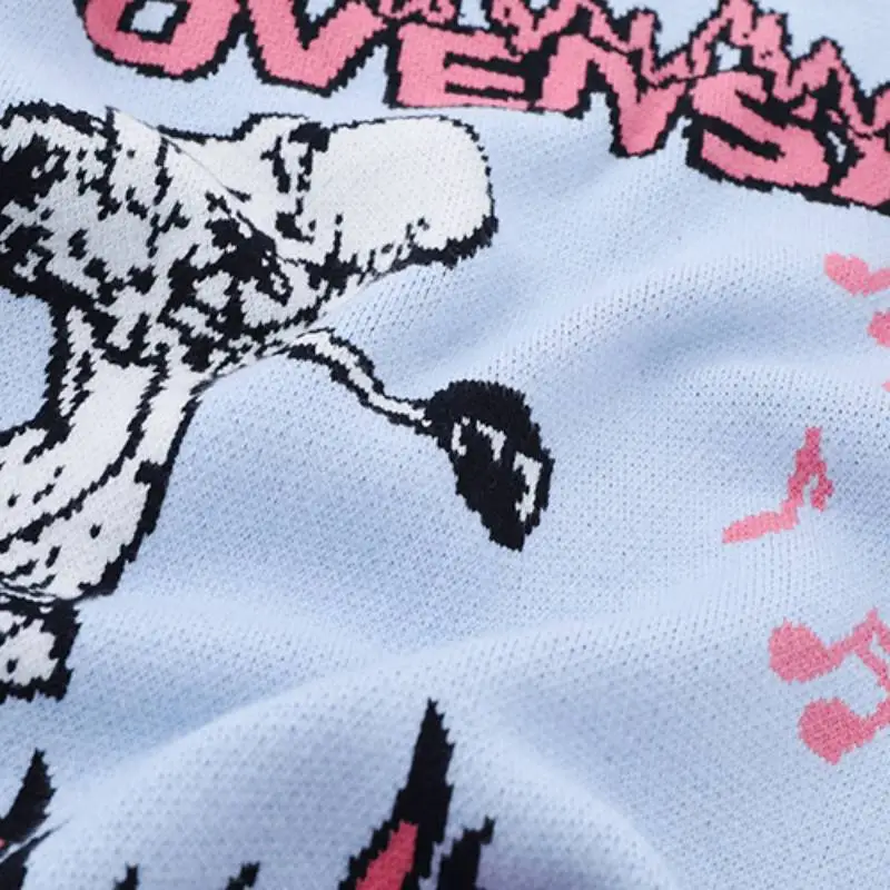 Funky Retro Loose Sweater-4