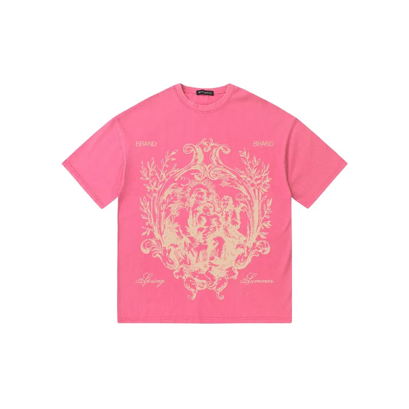 Retro Washed 100% Cotton T Shirt-0