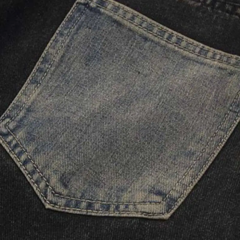 Loose Casual Fashion Washed Distressed Jeans-5