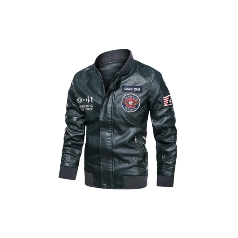 Casual Fashionable Leather Jacket-1