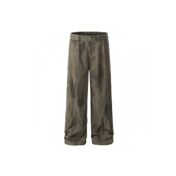 Retro Fashionable Loose Polyester Casual Pants