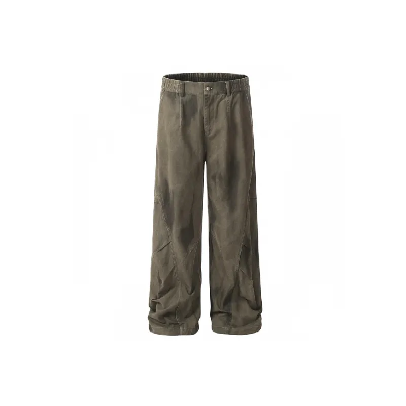 Retro Fashionable Loose Polyester Casual Pants-1