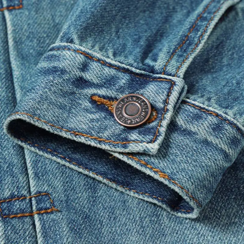 Retro Loose Denim Jacket Man-5