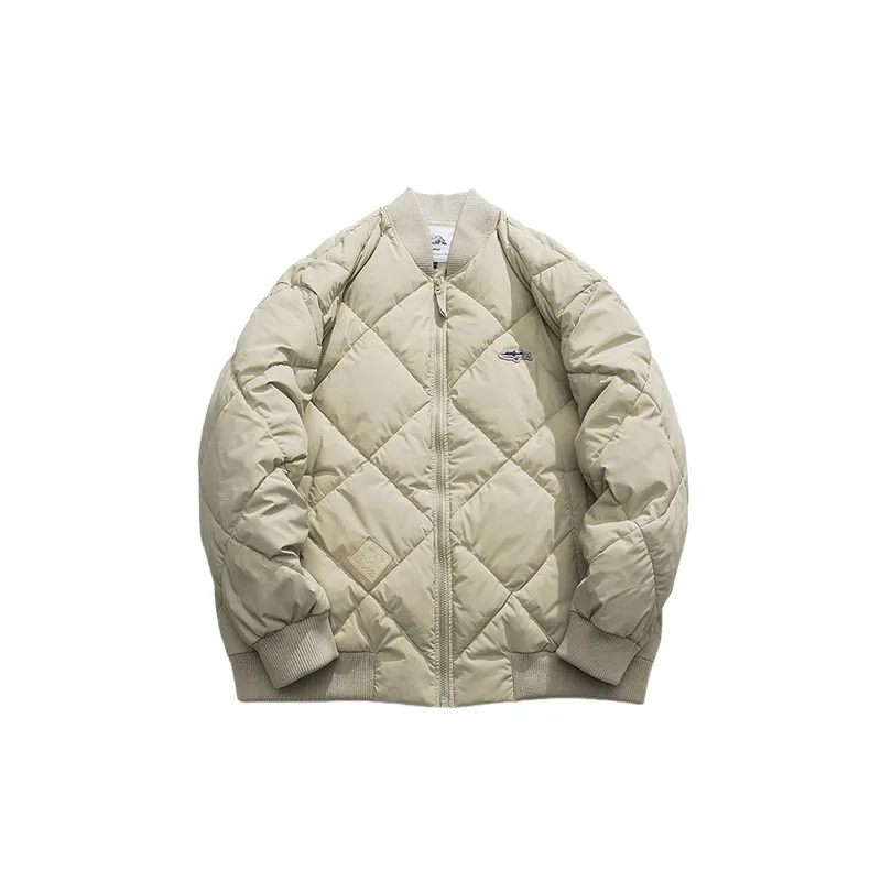 Retro Street Blended Synthetic Fabrics Quilted Jacket-2