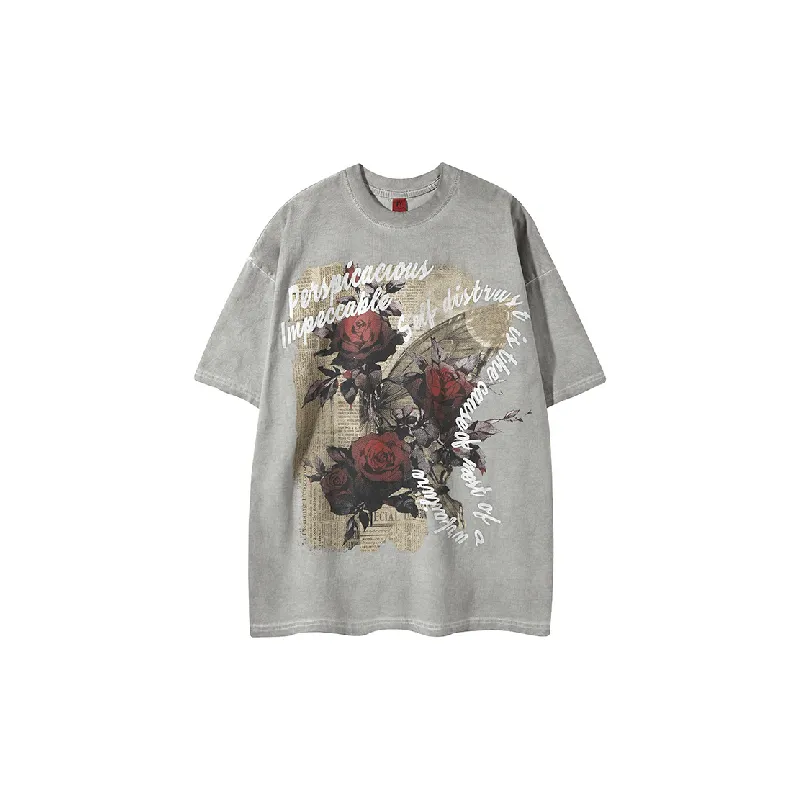 Fashion Print 100% Cotton T Shirt-0
